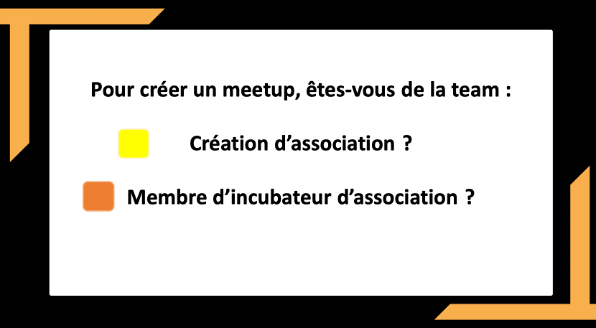 question : avez§vous dû créer une association