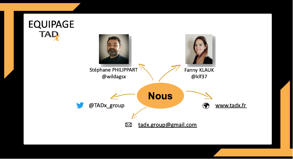 l'équipage TADx au grand complet à savoir Stéphane et Fanny et c'est tout